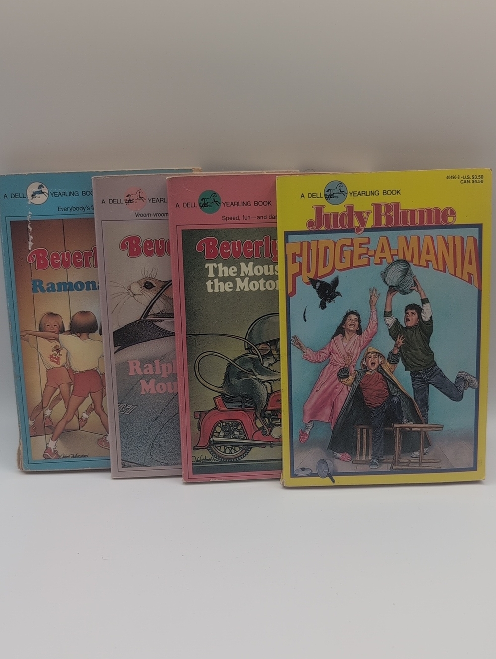 4 Kids Books Set Ralph S Mouse, The Mouse And The Motorcycle, Fudgeamania + 1